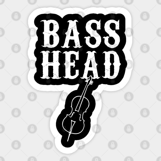 BASS HEAD Stand Up Bass Sticker by GypsyBluegrassDesigns